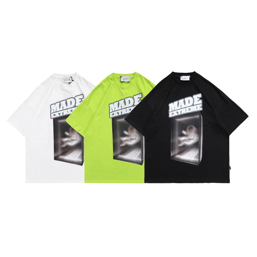 Camiseta Suelta Negra Estampada de Manga Corta - Estilo Verano - Image 16