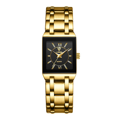 Reloj de Pareja Cuadrado Acero Inoxidable Estilo Ejecutivo - Image 9