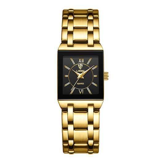 Reloj de Pareja Cuadrado Acero Inoxidable Estilo Ejecutivo - Image 9