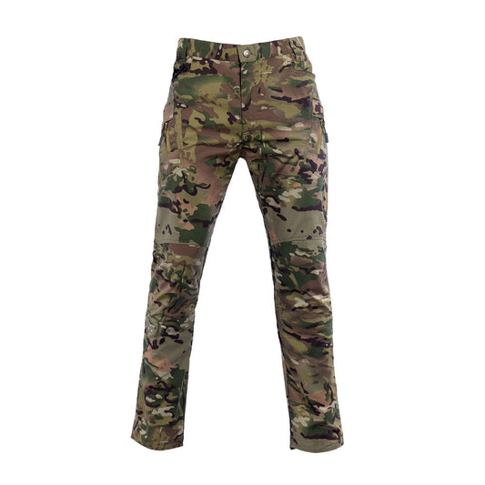 Pantalones Cargo Rectos Transpirables Resistentes a Rasguños con Múltiples Bolsillos - Image 2