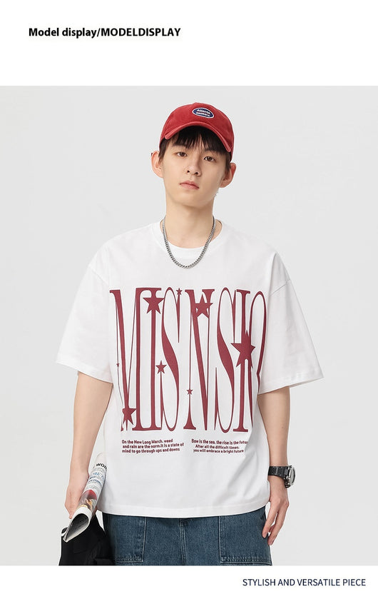 Camiseta Básica de Algodón Cuello Redondo para Hombre - Image 26