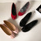 Zapatos Rojos Planos con Punta Abierta - Estilo y Personalidad para Mujer