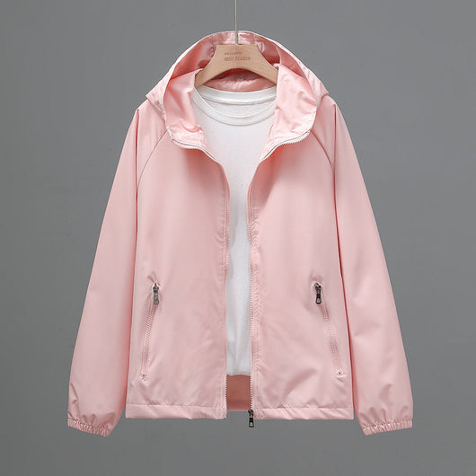 Chaqueta Hoodie Suelta Cropped Talla Grande Mujer - Ligera y Casual - Image 5