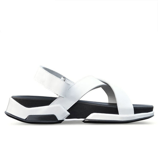 Sandalias Casuales Coreanas de Cuero Genuino con Suela Elevadora para Playa - Image 4