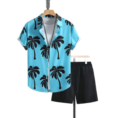 Conjunto de Verano para Hombre: Camisa y Pantalón de Manga Corta - Image 5