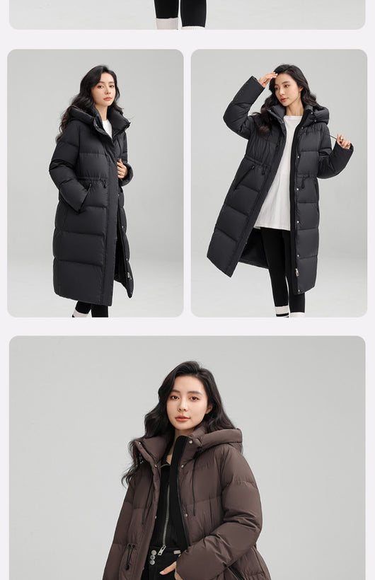 Abrigo Térmico Largo con Cintura Ajustable para Mujer - Chaqueta de Invierno Cálida - Image 12