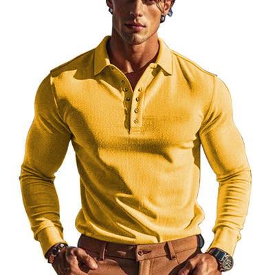 Polo Casual de Manga Larga Slim Fit con Textura Waffle - Image 4