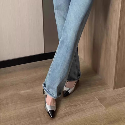 Zapatos Mary Jane con Tacón Medio y Punta Afilada para Mujer - Image 4