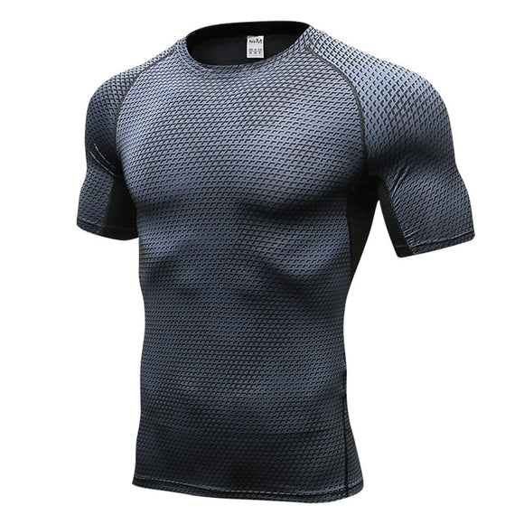 Playera Deportiva Hombre Manga Corta Secado Rápido con Estampado 3D