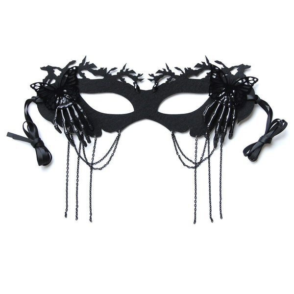 Máscara de Calavera Gótica con Huesos y Borlas para Disfraz de Halloween - Image 6