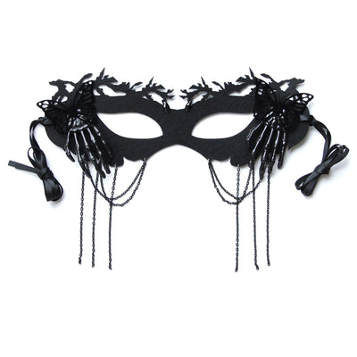 Máscara de Calavera Gótica con Huesos y Borlas para Disfraz de Halloween - Image 6