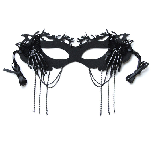 Máscara de Calavera Gótica con Huesos y Borlas para Disfraz de Halloween - Image 6