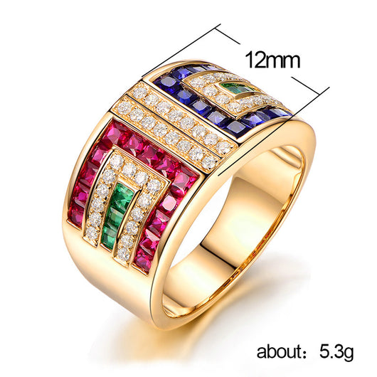 Anillo de Cóctel Luxury con Zirconia Multicolor - Image 8