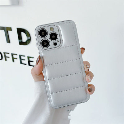 Funda para Celular Acolchada Colores Sólidos Estilo Down Jacket - Image 7