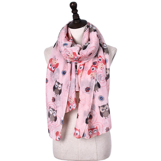 Chal Estampado con Búhos de Colores para Mujer - Image 11