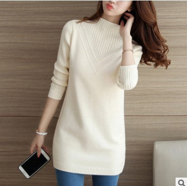 Suéter Cuello Alto Medio Mujer Colores Lisos