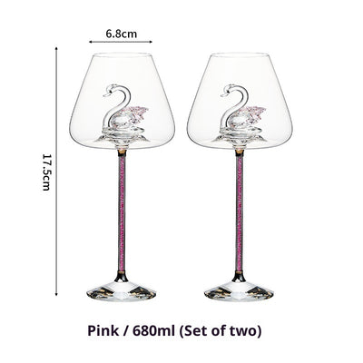 Copa de Vino Tinto Cisne Transparente Estilo Minimalista - Image 9