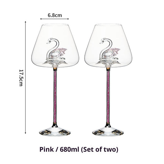 Copa de Vino Tinto Cisne Transparente Estilo Minimalista - Image 9