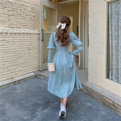 Vestido Elegante de Invierno para Mujer con Encaje y Parches - Image 3