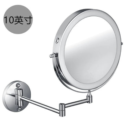 Espejo de Baño con Luz LED Plegable Doble Cara sin Perforación - Image 9