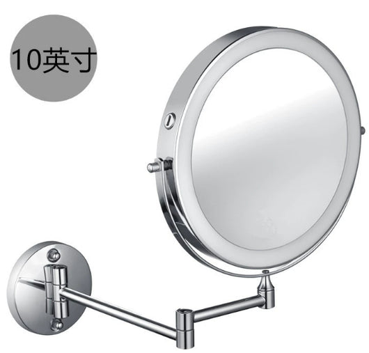 Espejo de Baño con Luz LED Plegable Doble Cara sin Perforación - Image 9