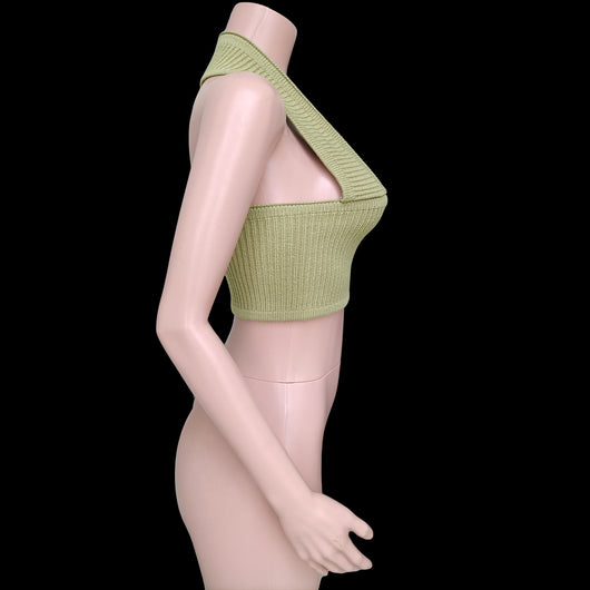 Blusa Tipo Halter de Fleece de Conejo para Mujer - Suéter Tejido Festivo - Image 20