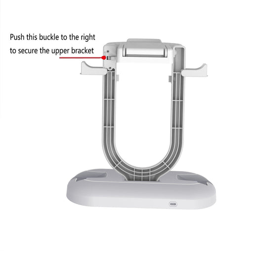 White ABS charging and storage stand for PS VR2 handles and glasses, with a U-shaped support and two charging docks. - Image 14