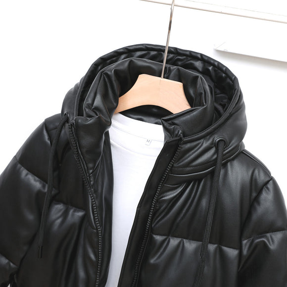 Chaqueta de Cuero Acolchada para Mujer - Calidez y Estilo