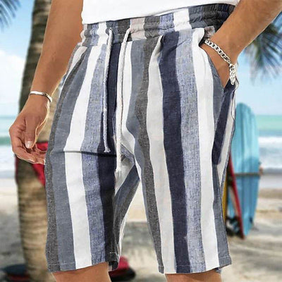 Shorts de Playa para Hombre con Estampado 3D a Rayas - Image 7