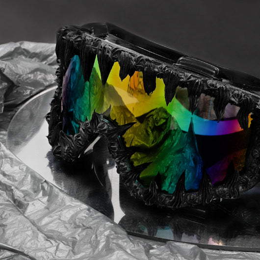 Gafas de Sol Reflectantes con Efecto Resina Brillante - Estilo Hip-Hop Rock - Image 3