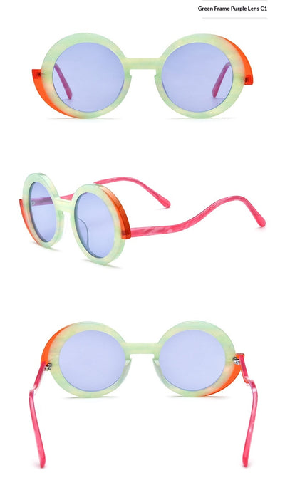 Gafas de Sol Redondas Multicolor - Unisex con Estilo Retro - Image 14