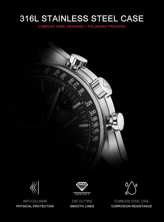 Reloj de Cuarzo Cadisson con Tres Cronógrafos - Resistente al Agua - Image 20