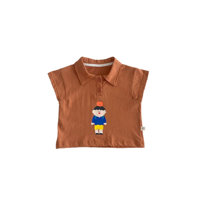 Playera Infantil Estilo Oeste con Rayas y Manga Corta - Image 5