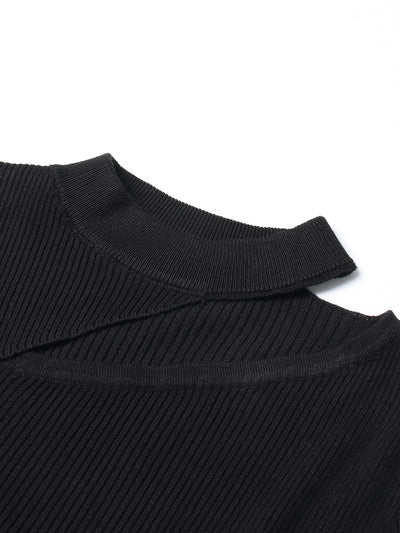 Blusa Tejida Irregular con Detalles Calados para Mujer - Image 5