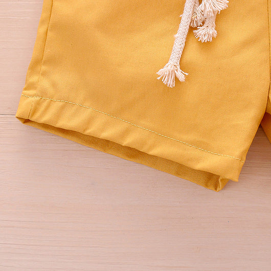 Conjunto de Dos Piezas Infantil con Blusa de Vuelos y Shorts Jacquard Floral - Image 15