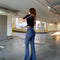 Pantalones Acampanados Retro Street para Mujer