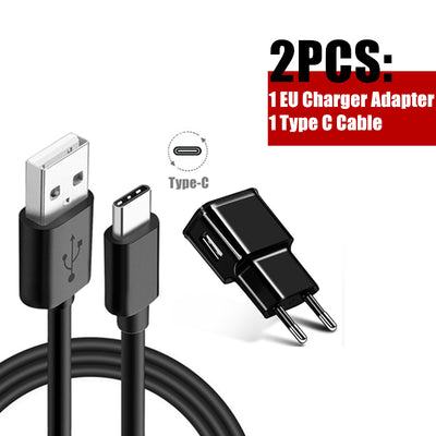 Cable de Carga Rápida Negro con Adaptador