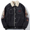 Chaqueta Denim Acolchada con Forro de Terciopelo para Hombre y Mujer