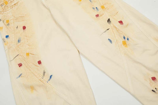Pantalones Retro con Diseño Splatter Pintado a Mano - Image 10