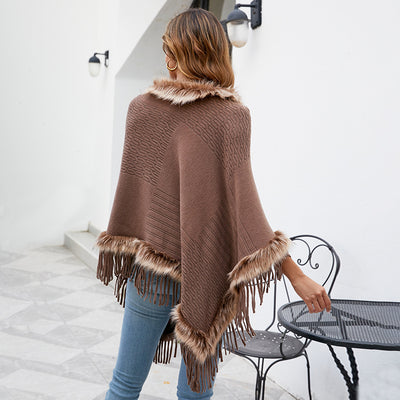 Capa Tejida con Borlas para Mujer - Diseño Elegante de Importación - Image 13