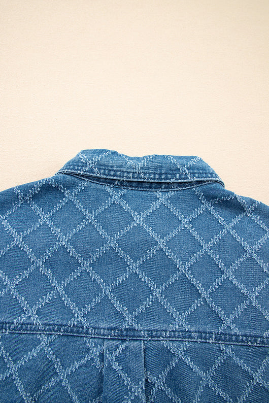 Camisa de Mezclilla con Estampado Cuadros para Mujer - Image 10