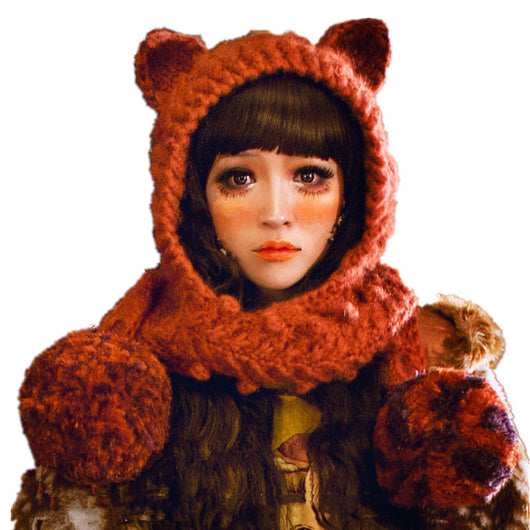 Gorro y Bufanda de Lana Tejida a Mano para Mujer - Image 3