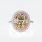 Women's High Carbon Diamond Oval Dove Egg Ring Rose Dorado Yellow Tamaño 5