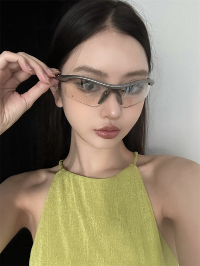 Blue frame sunglasses with blue mirrored lenses, ideal for outdoor sports and fashion wear. - Image 21
