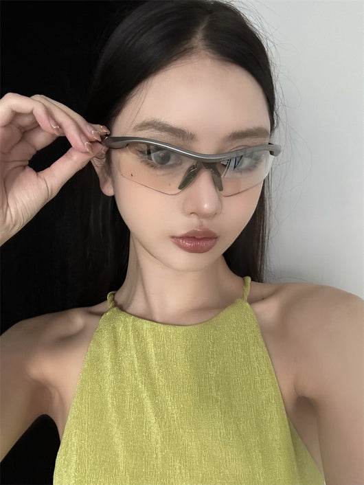 Blue frame sunglasses with blue mirrored lenses, ideal for outdoor sports and fashion wear. - Image 21