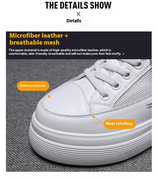Zapatos Blancos Plataforma Mesh Ligeros y Cómodos sin Tacón - Image 13