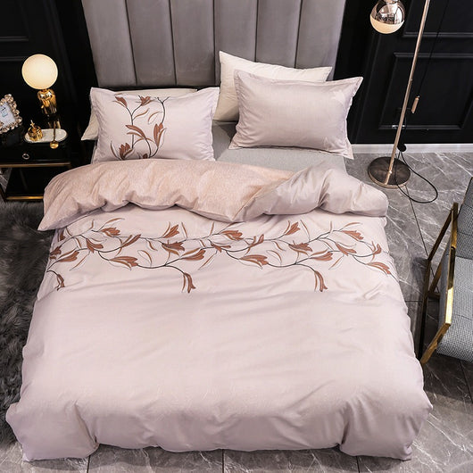 Juego de Cama de Tres Piezas con Funda Nórdica Lisa - Image 5