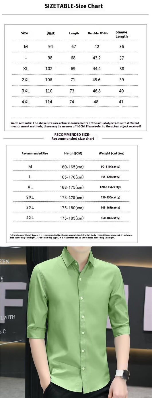 Camisa Entallada de Manga Corta para Hombre - Image 11