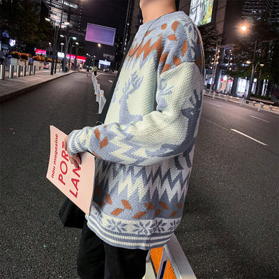 Suéter Holgado Cuello Redondo para Hombre en Tono Beige - Image 12