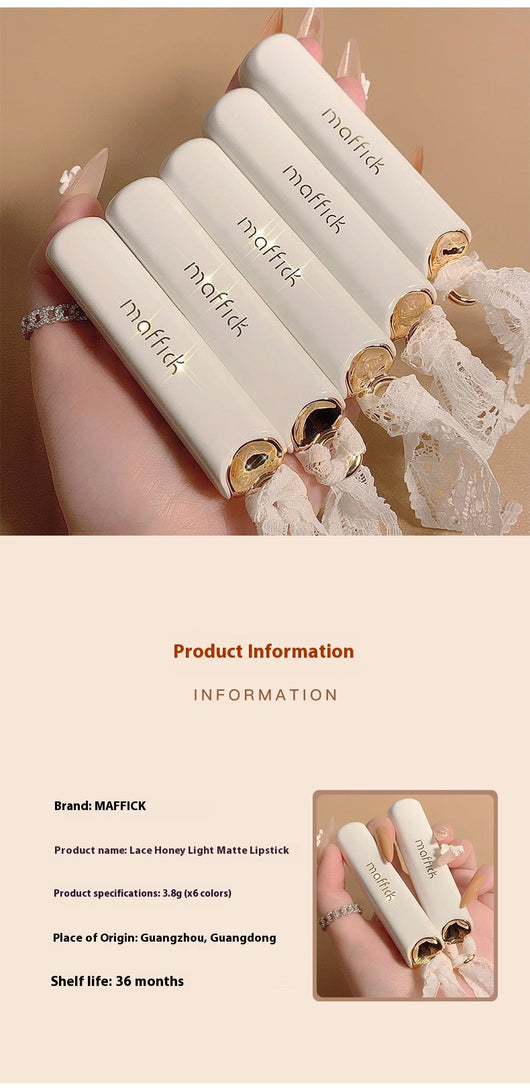 Labial Mate Larga Duración Miel y Encaje - Acabado Sedoso - Image 13